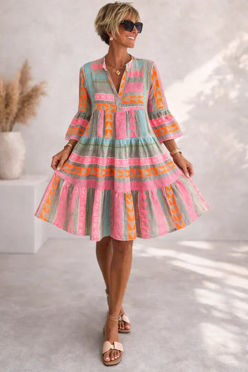 NOVA | Lebhaftes Midi-Kleid mit Luftigem Komfort für das Wochenende