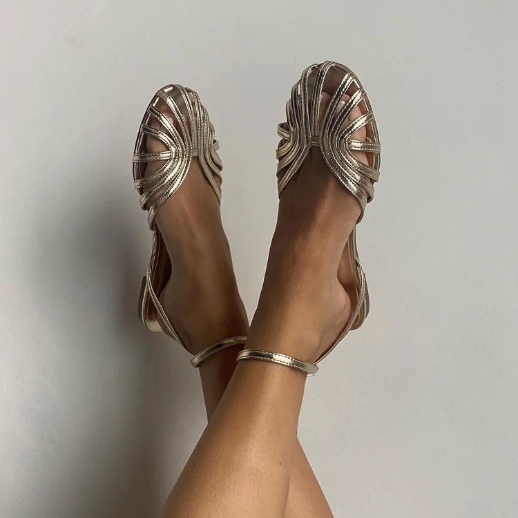 Vittoria | Goldene Juwelen-Sandalen