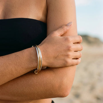 Romina Zweifarbiges Stapelarmband