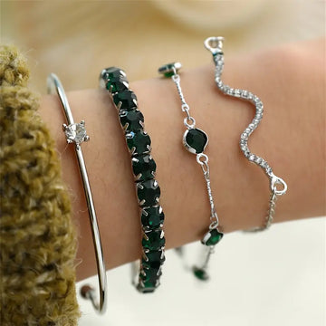 Armbandset Reiner Smaragd