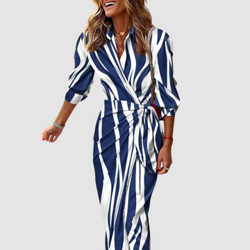 Cecilia | Elegantes Vibrant Midi Kleid mit Print
