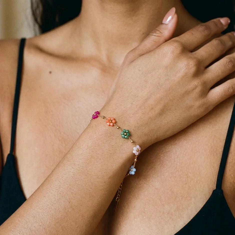 Azalea Blumen Gold Armband