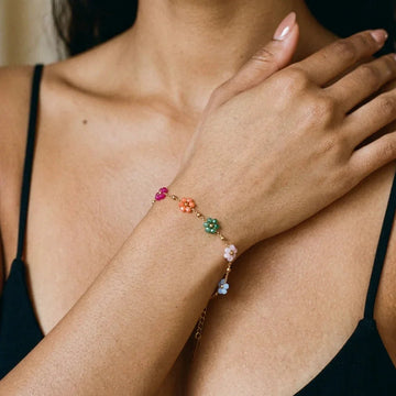 Azalea Blumen Gold Armband