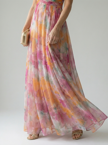 Isel | Weiches Wickel-Maxi-Kleid