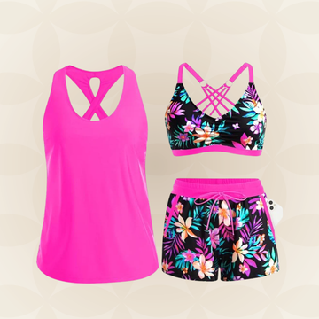 Rosalie | Badeanzug Set mit Kordelzug und Atmungsaktivem Material