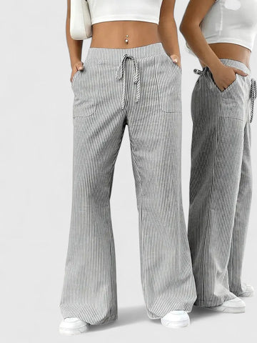 Bequeme Weite Hose mit Eleganten Details
