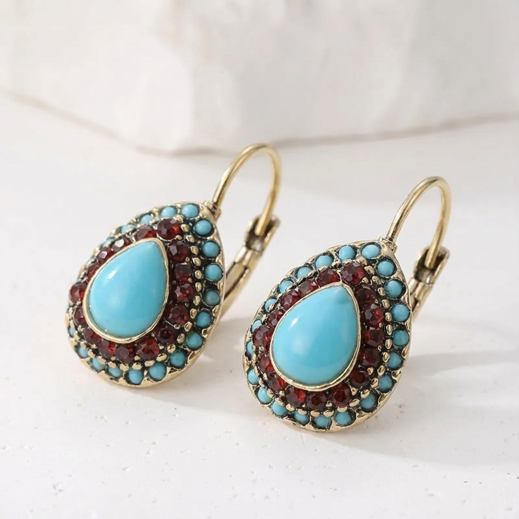 Elegante Vintage-Kristall-Ohrringe