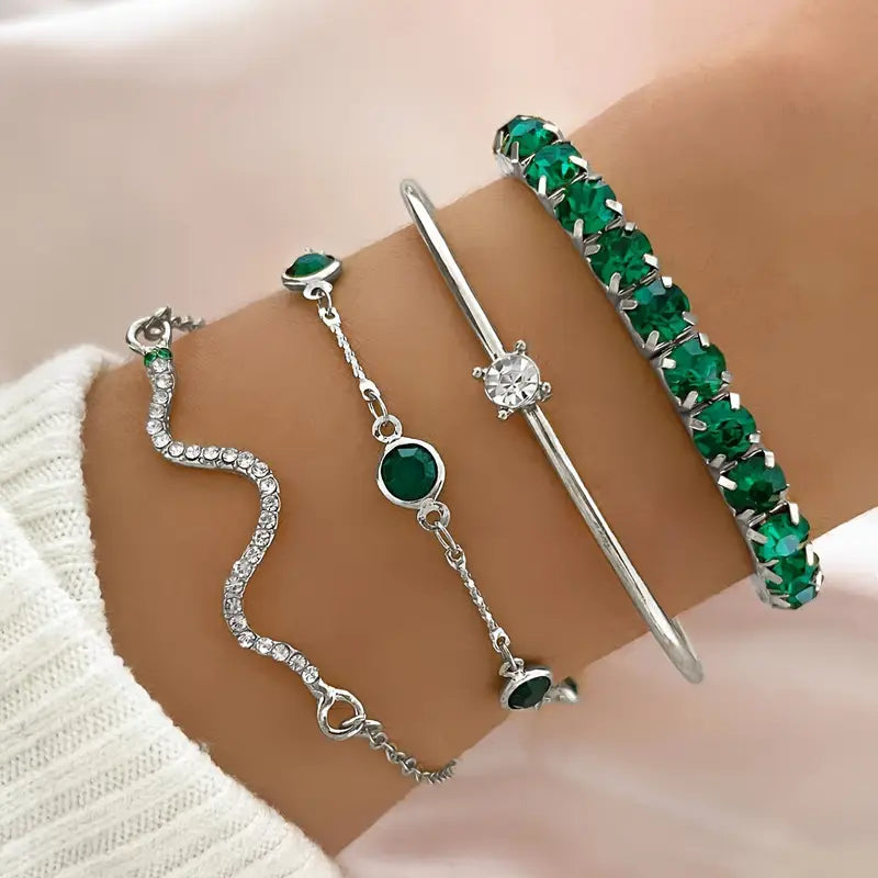 Armbandset Reiner Smaragd