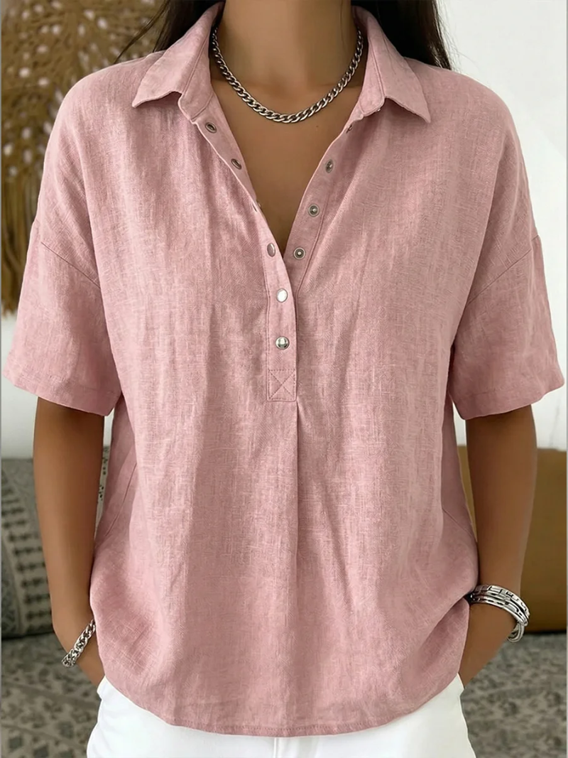 Kyra | Bluse mit Kragen und Knopfleiste
