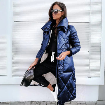Noelia | Lange, elegante Steppjacke im Bomber-Stil