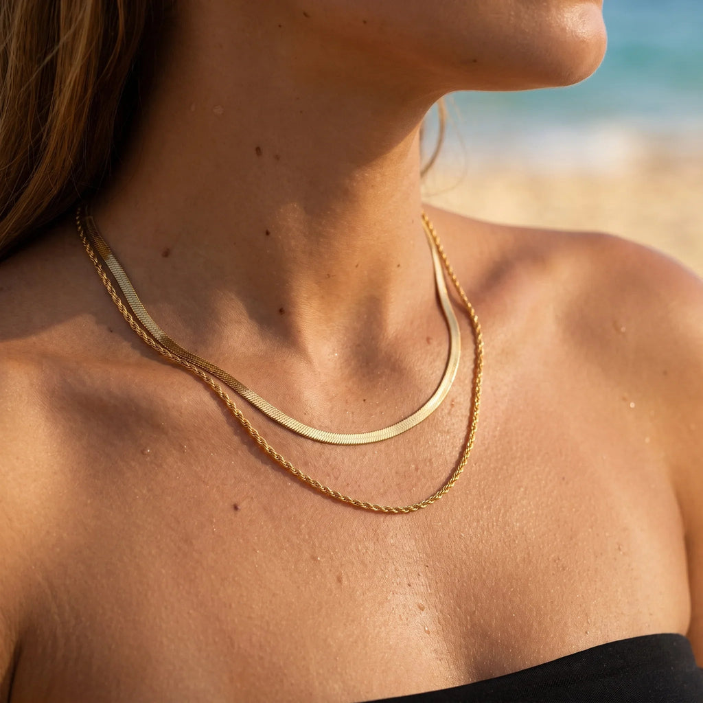 Hailey Mehrlagige Gold Kette