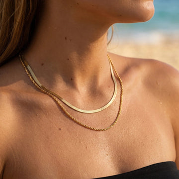 Hailey Mehrlagige Gold Kette