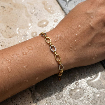 Addison Zweifarbiges Gold-Armband