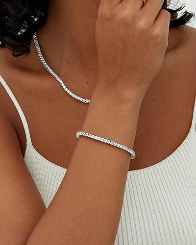 Tennisarmband | Weißgold
