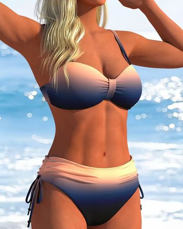 Bikini Farbverlauf Muster Mit Kordel