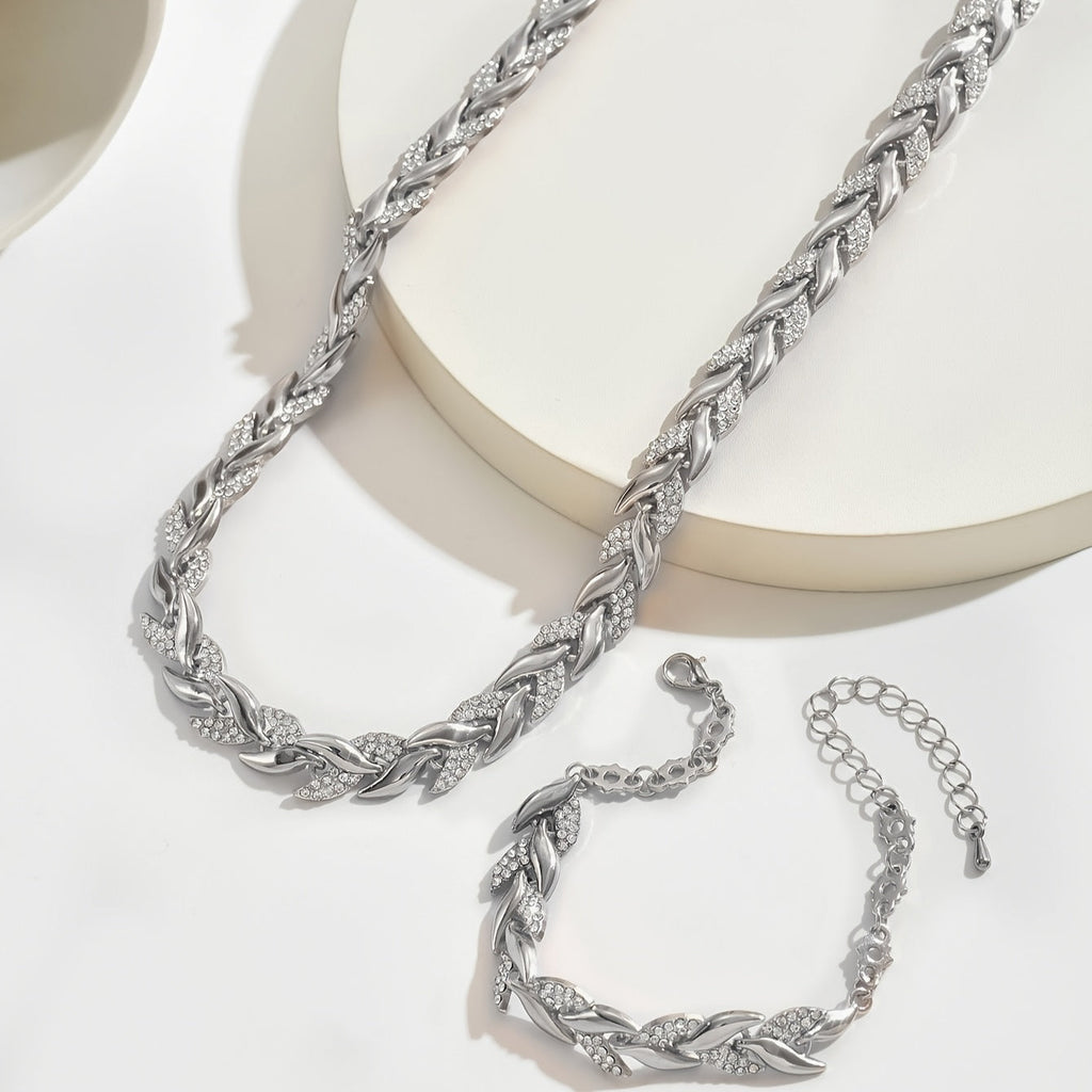 Kristallen Fischgrät Schmuckset