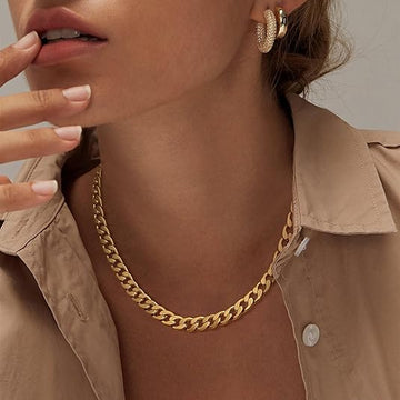 Chunky Collier mit kubanischen Gliedern