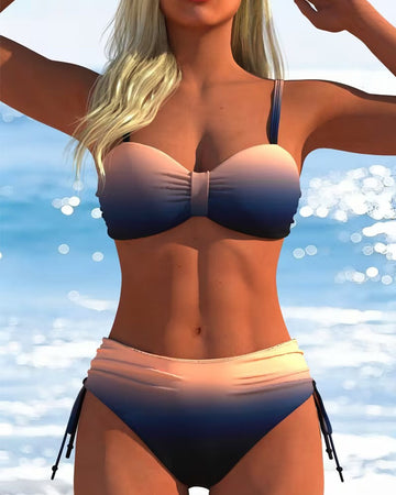 Bikini Farbverlauf Muster Mit Kordel