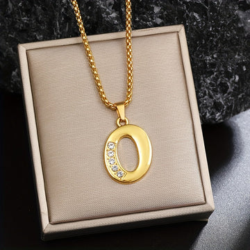 Kristall-Initialen-Kette | Gold
