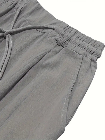 NICHOLS | WEITE LEINENHOSE MIT KORDEL
