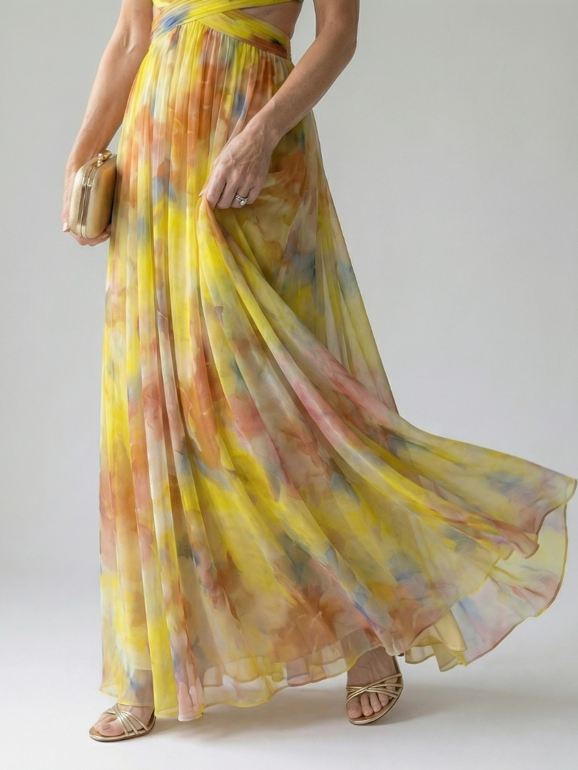 Isel | Weiches Wickel-Maxi-Kleid