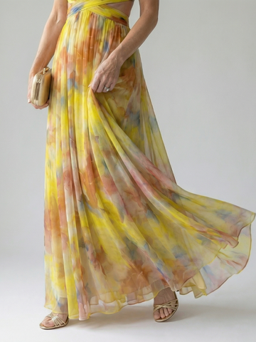 Isel | Weiches Wickel-Maxi-Kleid