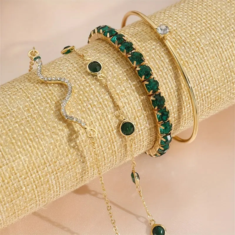 Armbandset Reiner Smaragd