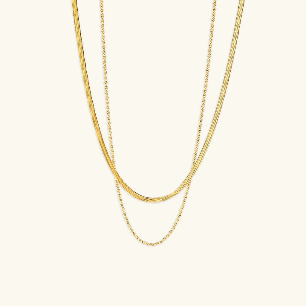 Hailey Mehrlagige Gold Kette