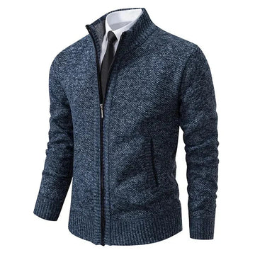 Leon | Strickpullover mit Reißverschluss und Taillierung