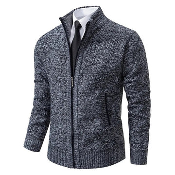 Leon | Strickpullover mit Reißverschluss und Taillierung