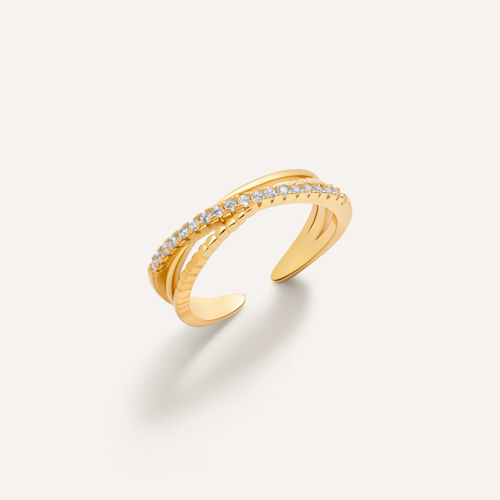 Brigitte Atelier Kristall-Pavé-Ring