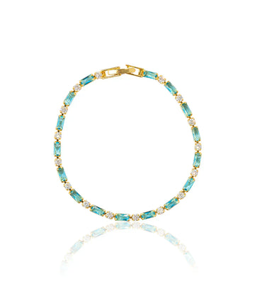 Funkelndes Gold-Türkis-Armband