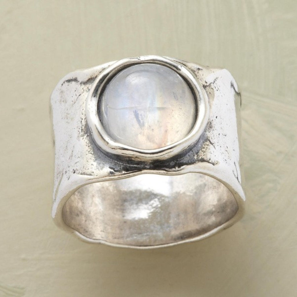 Boho-Ring aus Mondstein