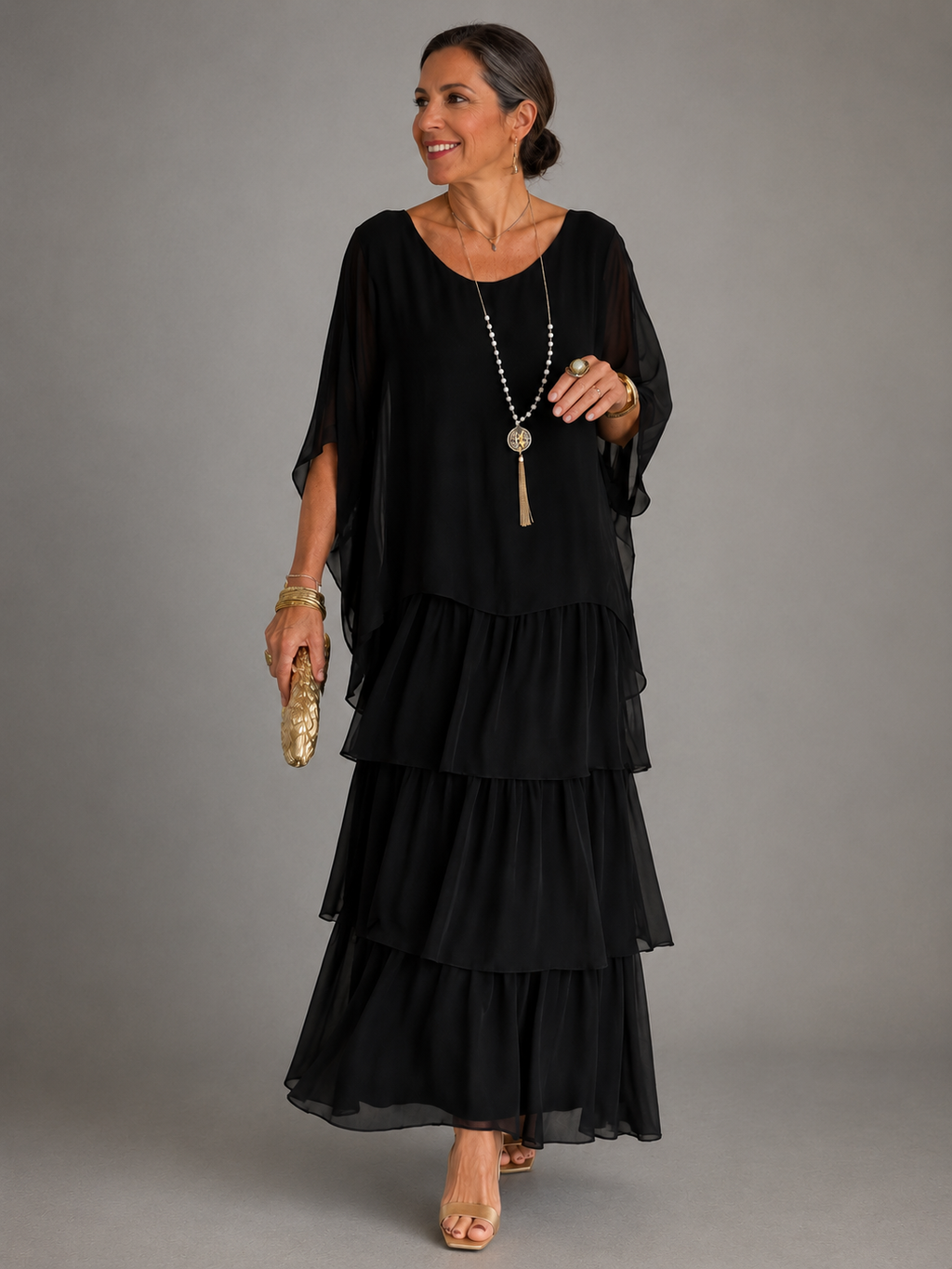 Matilda | Elegantes Fließendes Maxikleid