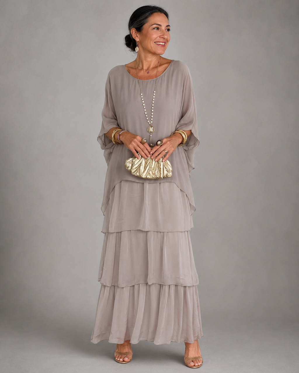 Matilda | Elegantes Fließendes Maxikleid