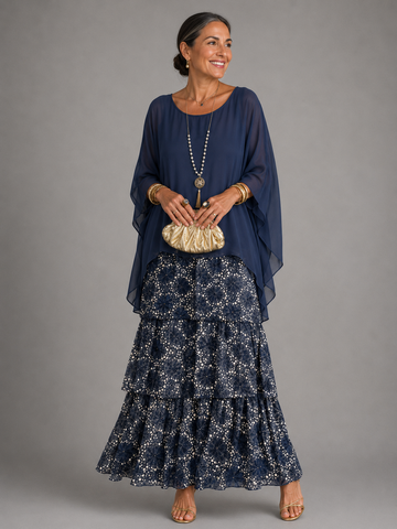 Matilda | Elegantes Fließendes Maxikleid