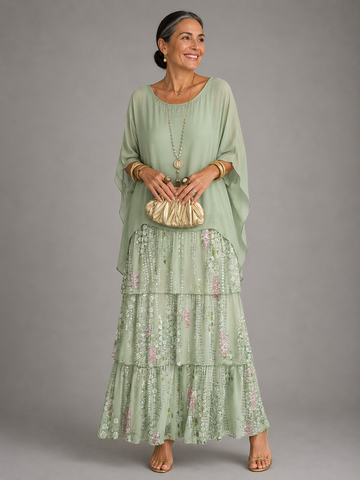Matilda | Elegantes Fließendes Maxikleid