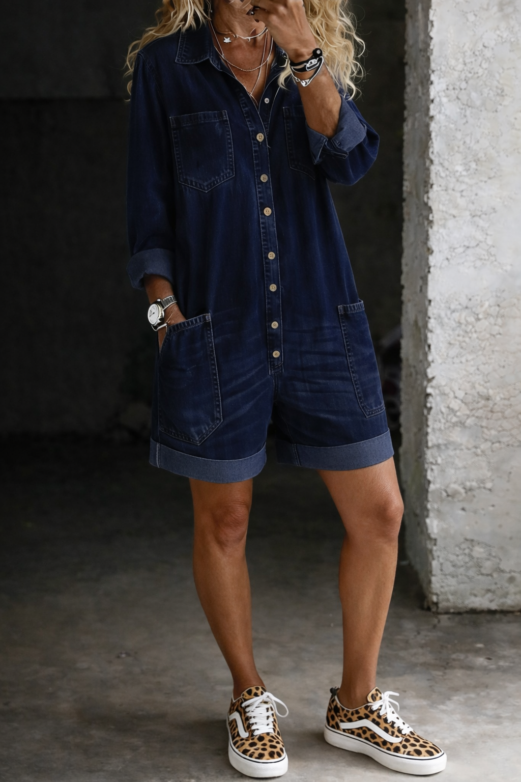 Nora | Lässiger kurzer Jumpsuit