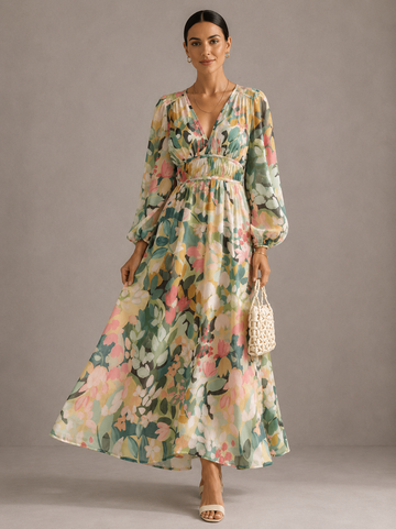 Celine | Damenkleid mit Blumenmuster