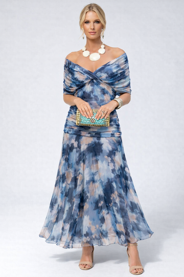 Adelheid | Rosa Leinen Maxi Kleid V-Hals