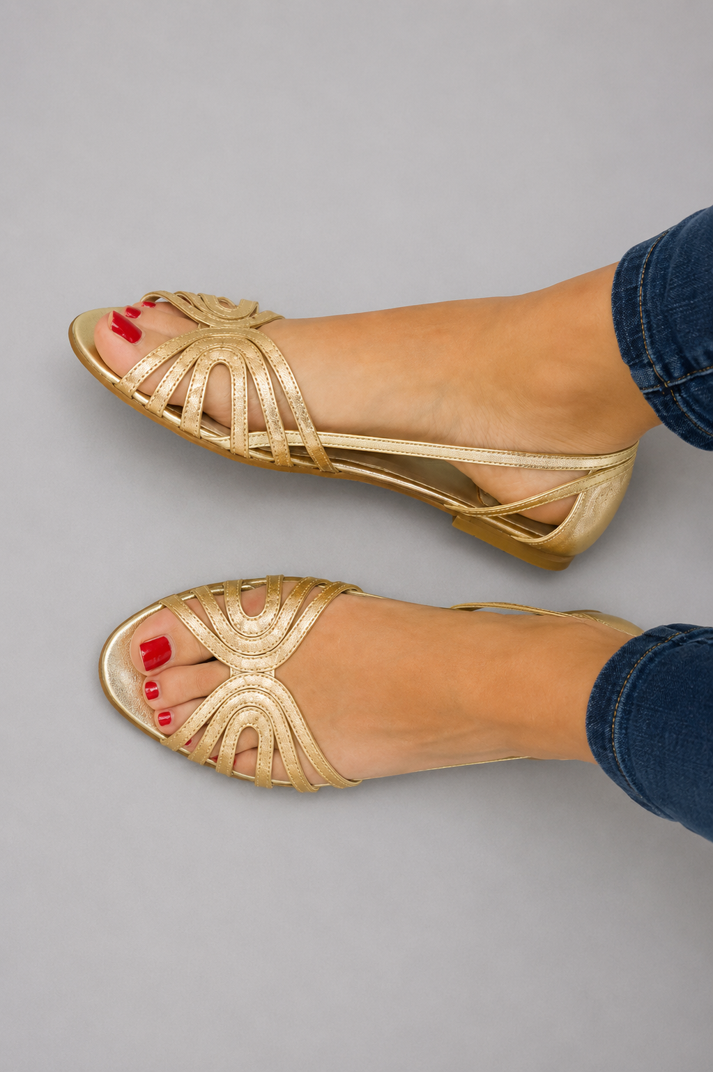 Eleonora | Goldene Sommer-Sandalen