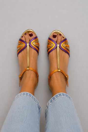 Viviana | Sandalen in mediterranen Farben
