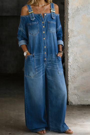 Sophia | Denim-Kleid mit freien Schultern
