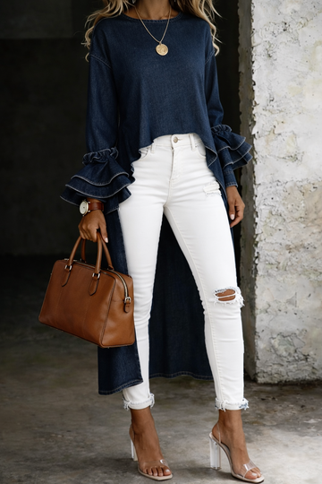 Ashley | Lässiges Casual-Shirt-Top