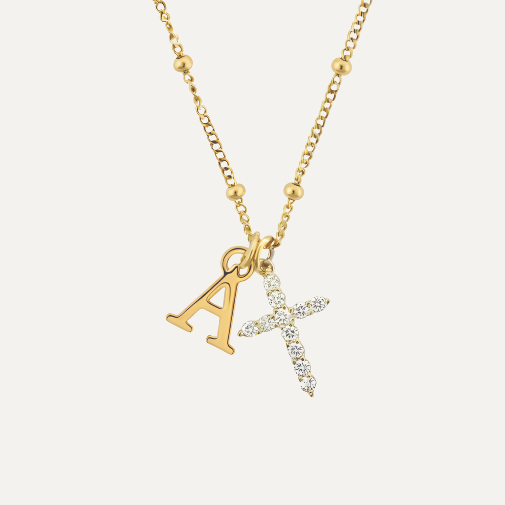 Brigitte Atelier Initial-Kreuzkette
