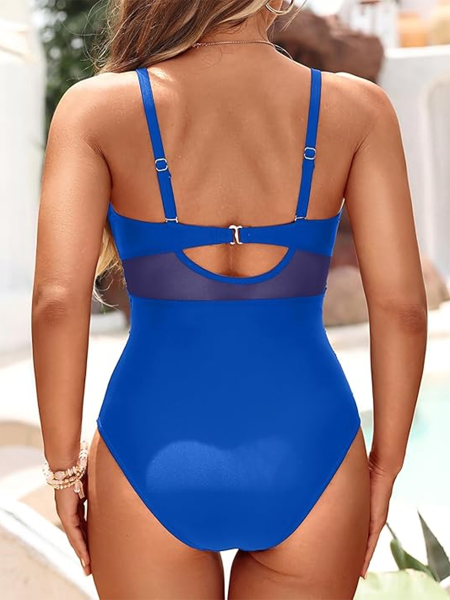 Damen-Badeanzug Amalfi – Figurformend mit Transparenz-Design