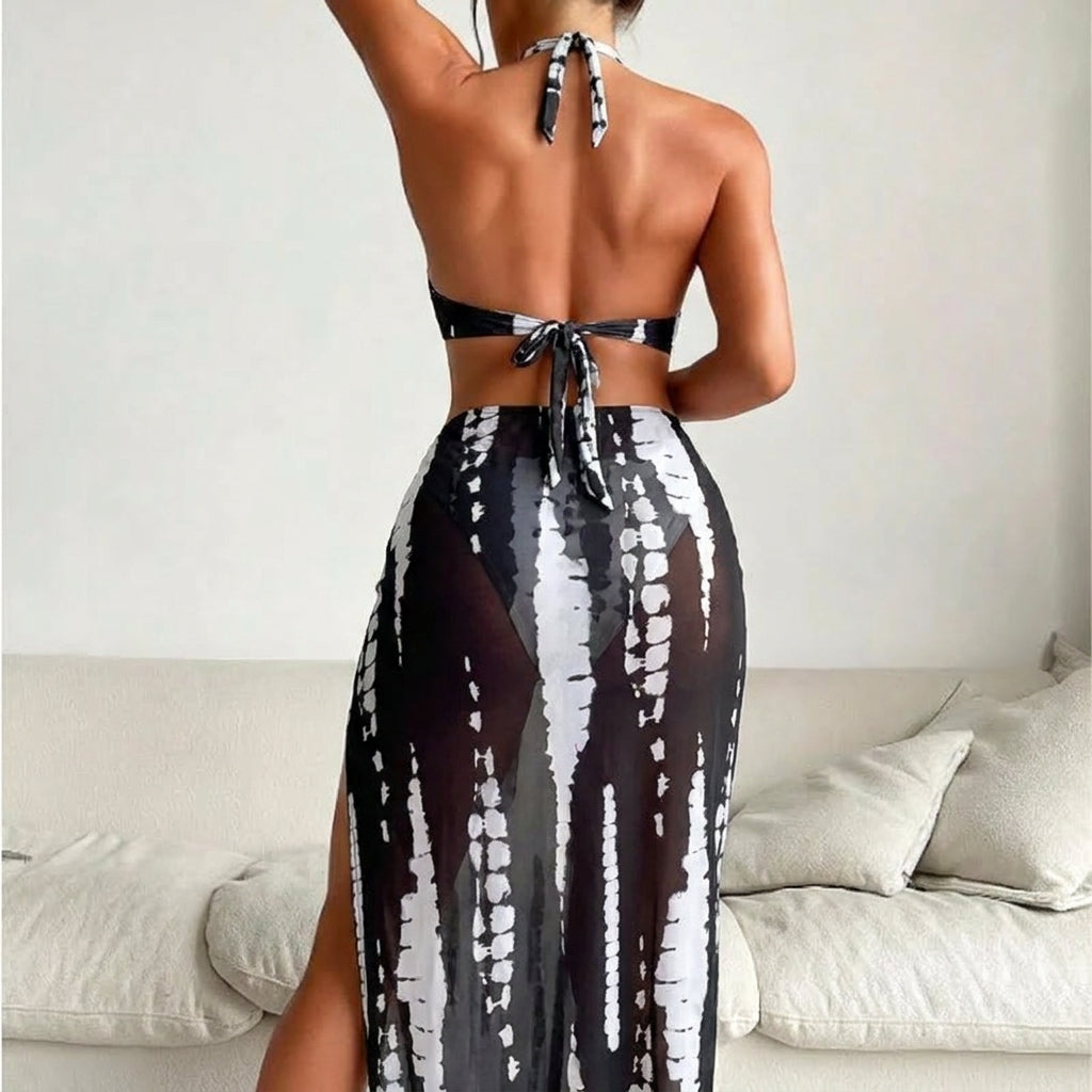 Kiara - Zweiteiliger Tie-Dye-Halter-Badeanzug