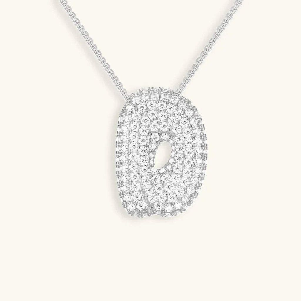 Initialen-Diamantkette mit Blasenschrift