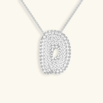 Initialen-Diamantkette mit Blasenschrift