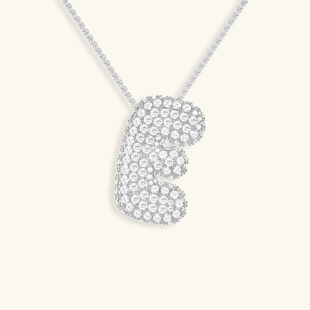 Initialen-Diamantkette mit Blasenschrift